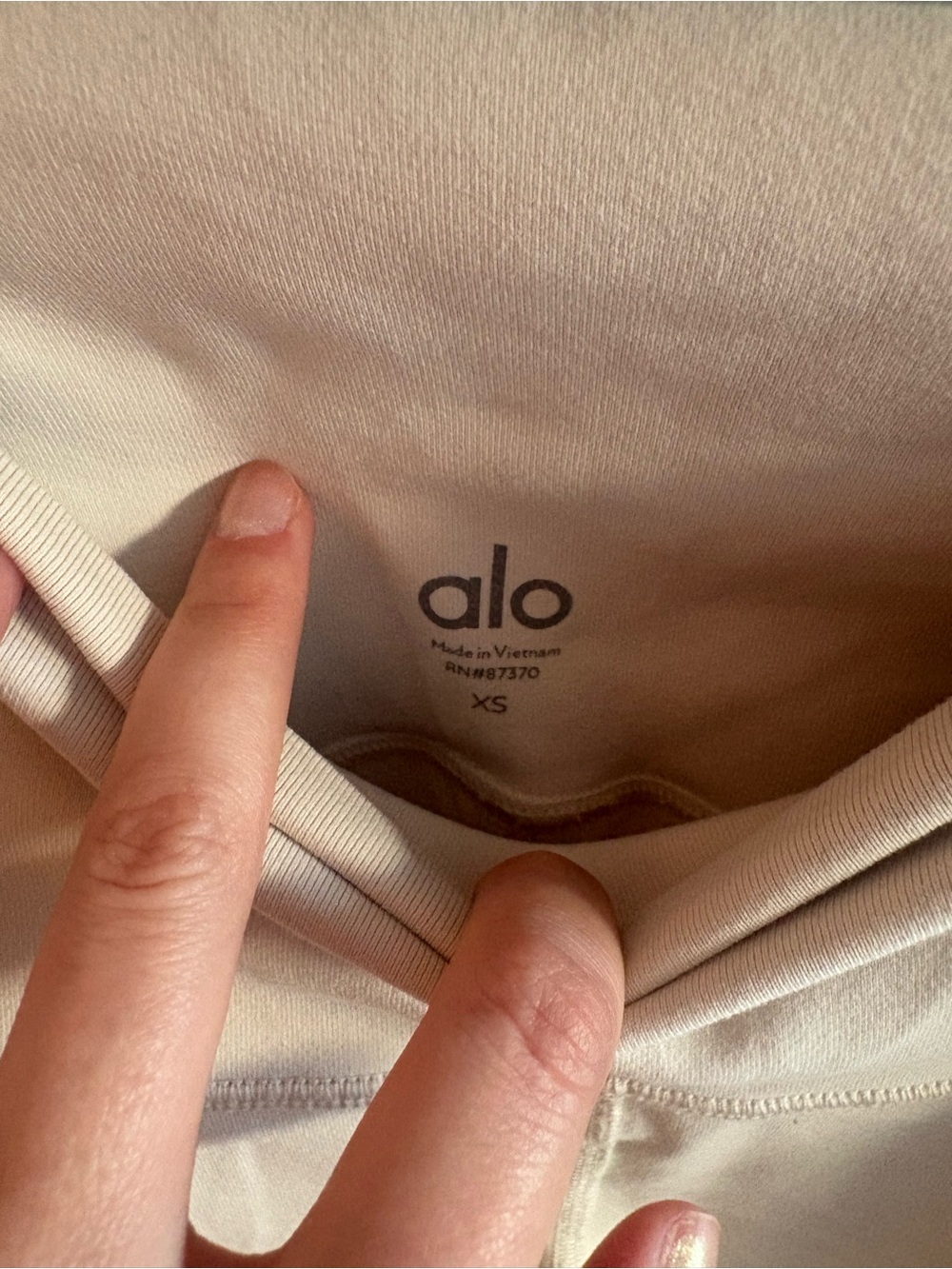 ALO Moto Cream Leggings - Picture 3 of 4
